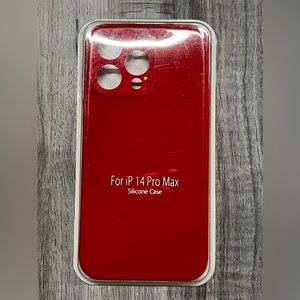 Red IPhone 14 Pro Max silicone phone case, NWOT